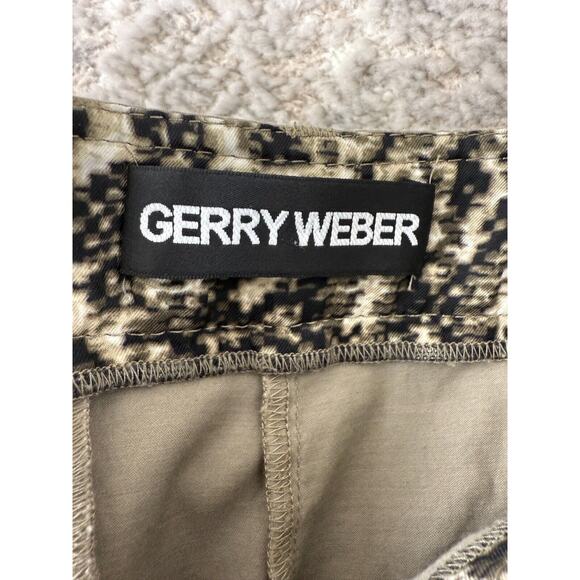 Gerry Weber Size 8 Casual Flat Front Belt Pants Gray Straight Leg Button Zip - Picture 9 of 10